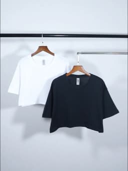 S-3XL New Solid Short Sleeve Mens Black White Crop Top Casual Loose T-Shirt Street Sport Tops Summer Cotton Trendy Clothing