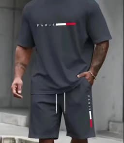 Men's Tracksuit 2 Piece O-neck Short Sleeve Shirt Shorts Set Men's Running Suit Plus Size T Shirts Man Clothing Summer T-shirt