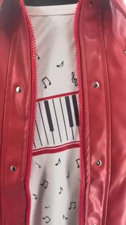 Punk Red Zipper Michael Casual Costumes America Fashion Style Jacket Outwear Imitation