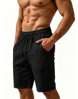 New Summer Mens Cotton Linen Casual Shorts Breathable Drawstring Loose Pocket Beach Daily Wear Short Pants