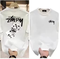 Men's Trendy Streetwear T Shirt Short Sleeve Graphic Design Loose Casual Breathable Lightweight Summer Tee Tops