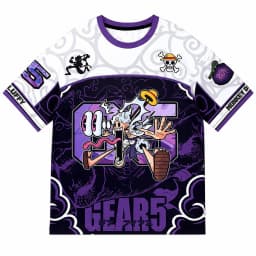 Monkey D. Luffy 5th gear Oversized Jersey One Piece Graphic T-shirt Summer Sports Leisure Men's T-Shirt Clothing Tee Woman 