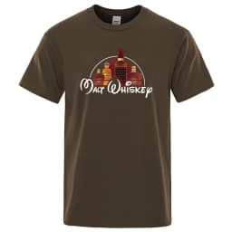 Malt Whiskey Printed T-Shirt Funny Alcohol Drunk Mens Short Sleeve Loose Oversized Tees Fashion Street Clothing Summer Tops