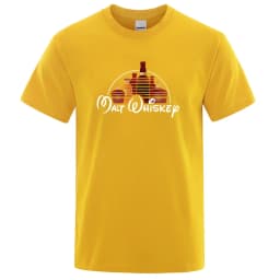 Malt Whiskey Printed T-Shirt Funny Alcohol Drunk Mens Short Sleeve Loose Oversized Tees Fashion Street Clothing Summer Tops