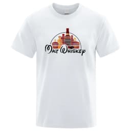 Malt Whiskey Printed T-Shirt Funny Alcohol Drunk Mens Short Sleeve Loose Oversized Tees Fashion Street Clothing Summer Tops