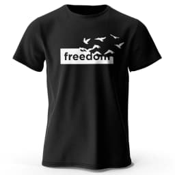 Men's The Freedom Letter Printed T-Shirt 100% Cotton Oversized Funny Graphic Tees for Men Women Summer Tops