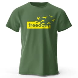 Men's The Freedom Letter Printed T-Shirt 100% Cotton Oversized Funny Graphic Tees for Men Women Summer Tops