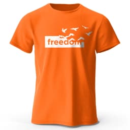 Men's The Freedom Letter Printed T-Shirt 100% Cotton Oversized Funny Graphic Tees for Men Women Summer Tops