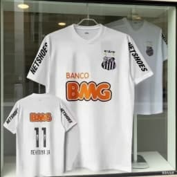 Classic Vintage 11-12 Santossi Family Cotton Football Jerseys Vintage Little Neymar Football Adults Men Women's Kids Wear Shirts