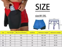 2026New Men's Fitness Training Shorts Summer 2 In 1 Quick Dry Gym Beach Running Double-deck Shorts Outdoor Sportswear Men shorts