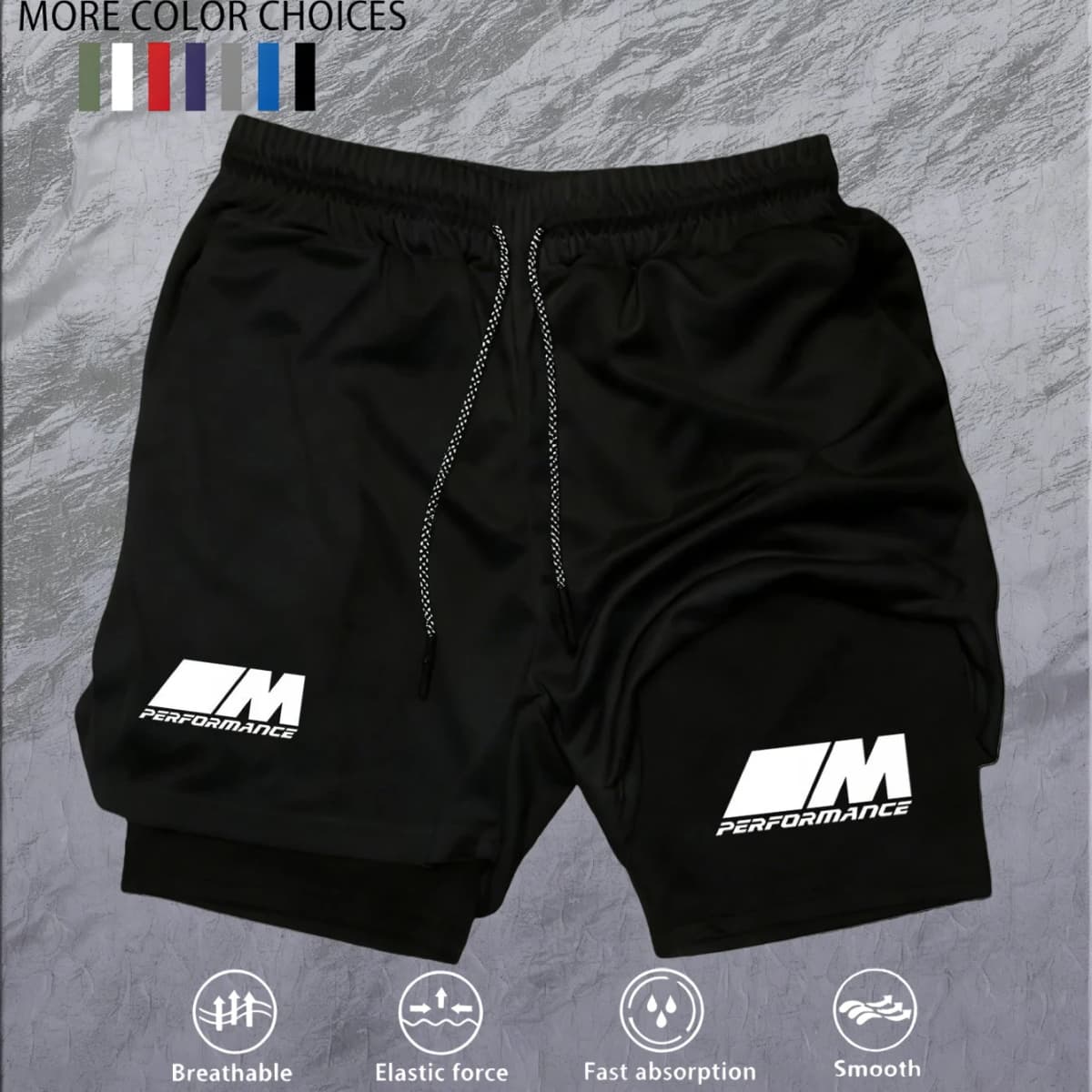 2026New Men's Fitness Training Shorts Summer 2 In 1 Quick Dry Gym Beach Running Double-deck Shorts Outdoor Sportswear Men shorts