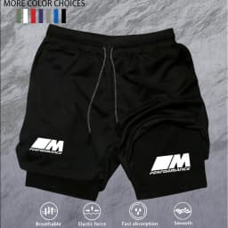 2026New Men's Fitness Training Shorts Summer 2 In 1 Quick Dry Gym Beach Running Double-deck Shorts Outdoor Sportswear Men shorts