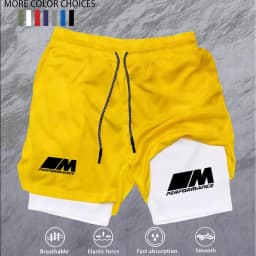 2026New Men's Fitness Training Shorts Summer 2 In 1 Quick Dry Gym Beach Running Double-deck Shorts Outdoor Sportswear Men shorts