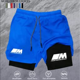 2026New Men's Fitness Training Shorts Summer 2 In 1 Quick Dry Gym Beach Running Double-deck Shorts Outdoor Sportswear Men shorts