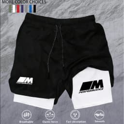 2026New Men's Fitness Training Shorts Summer 2 In 1 Quick Dry Gym Beach Running Double-deck Shorts Outdoor Sportswear Men shorts