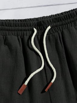 Summer Thin Linen Shorts for Men, Loose and Casual, Five-Inch Pants, Cotton and Linen, Breathable, Suitable for Beach and Sports