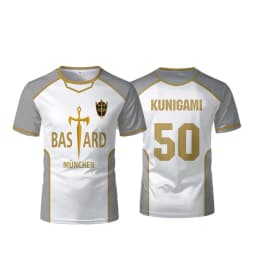 Blue Lock Anime Bastard Mnchen Jersey White Maillot Men's Football T-shirt Kaiser Isagi Cosplay Tops Breathable Sports Men Tees