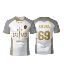 Blue Lock Anime Bastard Mnchen Jersey White Maillot Men's Football T-shirt Kaiser Isagi Cosplay Tops Breathable Sports Men Tees