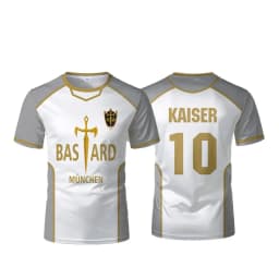 Blue Lock Anime Bastard Mnchen Jersey White Maillot Men's Football T-shirt Kaiser Isagi Cosplay Tops Breathable Sports Men Tees
