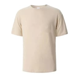 2026 New Eco Friendly Comfortable Pure White Heavy T Shirt Mens Summer Pure Cotton Short Sleeve Unisex Streetwear Fashion