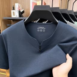 Mens Breathable Short Sleeve V Neck T Shirt Comfortable Fabric For All Day Comfort Casual Style And Everyday Wear