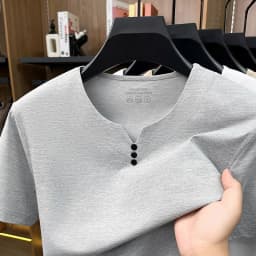 Mens Breathable Short Sleeve V Neck T Shirt Comfortable Fabric For All Day Comfort Casual Style And Everyday Wear