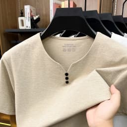 Mens Breathable Short Sleeve V Neck T Shirt Comfortable Fabric For All Day Comfort Casual Style And Everyday Wear