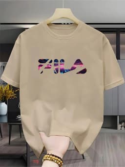 2D printed men's loose summer T-shirt, printed round neck casual tight T-shirt, short sleeved T-shirt