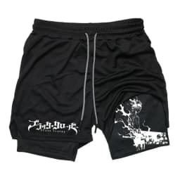 Summer New Black Five-leaf Clover Printed Men's and Women's Shorts Double-layer Loose Sports and Casual Pants for Beach Fitness