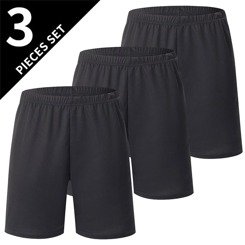 1/3 Piece Men's Short Pants Youthful Summer Pants Pure Color Breathable Sporty Comfortable Versatile Five-Pocket Pants