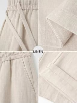 New Straight Casual Cotton Linen Pants Men Wide Leg Lightweight Baggy Cotton Sweatpants Male Sport Jogger Straight Work Trousers