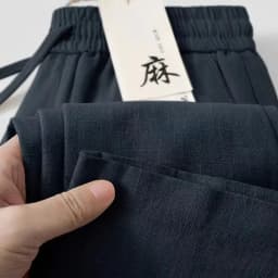 New Straight Casual Cotton Linen Pants Men Wide Leg Lightweight Baggy Cotton Sweatpants Male Sport Jogger Straight Work Trousers