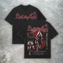 Vintage Devil May Cry Tee Y2K Retro Game T-shirt Pure Cotton Men Women Short Sleeve High Quality Male Female Clothing Streetwear