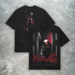Vintage Devil May Cry Tee Y2K Retro Game T-shirt Pure Cotton Men Women Short Sleeve High Quality Male Female Clothing Streetwear
