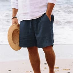 2025 Linen fabric summer Sports Shorts Men Beaching Shorts pocket Bodybuilding Sweatpants Fitness Jogger Running Gyms Men Shorts