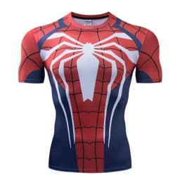 Red Nightwing Short Sleeve Compression Shirts Thanos 3D Printed T shirts Men NEW Crossfit Top For Male Fitness Clothing