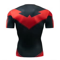 Red Nightwing Short Sleeve Compression Shirts Thanos 3D Printed T shirts Men NEW Crossfit Top For Male Fitness Clothing
