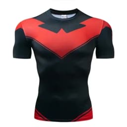 Red Nightwing Short Sleeve Compression Shirts Thanos 3D Printed T shirts Men NEW Crossfit Top For Male Fitness Clothing