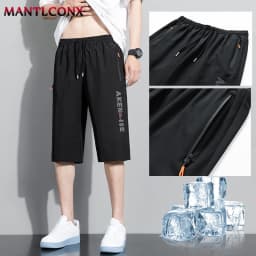 Fashion Sports Shorts Men New Comfortable Elastic Waist Shorts Male Breathable Quick Dry Men's Short Pants Men Bottom Black XXXL