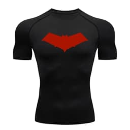 Autumn Bat Print Men's Compression T-Shirt Quick Dry Gym Workout Top Fitness Rashguard for Running Long Sleeve Sport Workout
