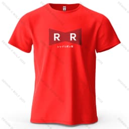 Red Ribbon Army Printed Men's T-Shirt 100% Cotton Oversized Anime Graphic Tees for Women Tops Tees Casual Streetwear