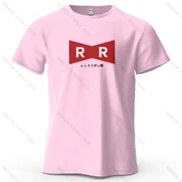 Red Ribbon Army Printed Men's T-Shirt 100% Cotton Oversized Anime Graphic Tees for Women Tops Tees Casual Streetwear