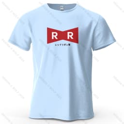 Red Ribbon Army Printed Men's T-Shirt 100% Cotton Oversized Anime Graphic Tees for Women Tops Tees Casual Streetwear