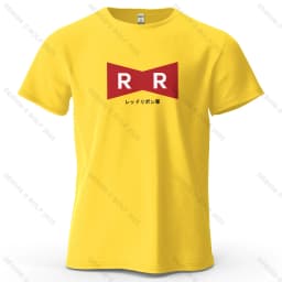 Red Ribbon Army Printed Men's T-Shirt 100% Cotton Oversized Anime Graphic Tees for Women Tops Tees Casual Streetwear