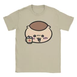 Chiikawas kurimanju T Shirt for Men Pure Cotton Awesome T-Shirt Crew Neck Tees Short Sleeve Clothing Plus Size