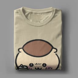 Chiikawas kurimanju T Shirt for Men Pure Cotton Awesome T-Shirt Crew Neck Tees Short Sleeve Clothing Plus Size