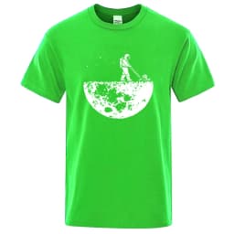 Men T-shirt High Quality Funny Cotton Blend Lunar Cleaner Printing Casual Cool Loose O-neck Male for MenT-shirt Hip Hop Tees