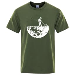 Men T-shirt High Quality Funny Cotton Blend Lunar Cleaner Printing Casual Cool Loose O-neck Male for MenT-shirt Hip Hop Tees