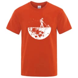 Men T-shirt High Quality Funny Cotton Blend Lunar Cleaner Printing Casual Cool Loose O-neck Male for MenT-shirt Hip Hop Tees