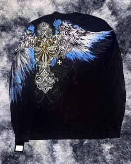 Fashionable Men's Autumn Personalized Skull Letter Print Micro Elastic Comfortable Long-Sleeved T-Shirt Outdoor Street Style Top